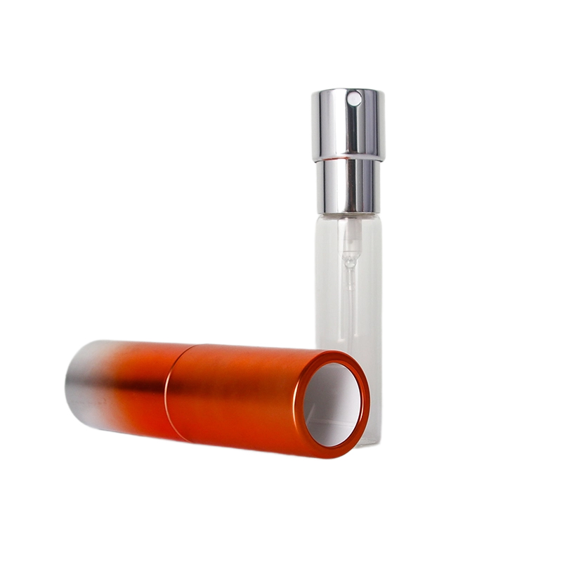 Niedliche Mini-Parfüm-Sprühflasche mit orangefarbenem Farbverlauf