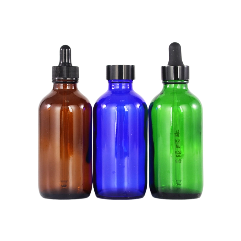 100 ml farbige Glasflasche mit ätherischen Ölen für die Hautpflege