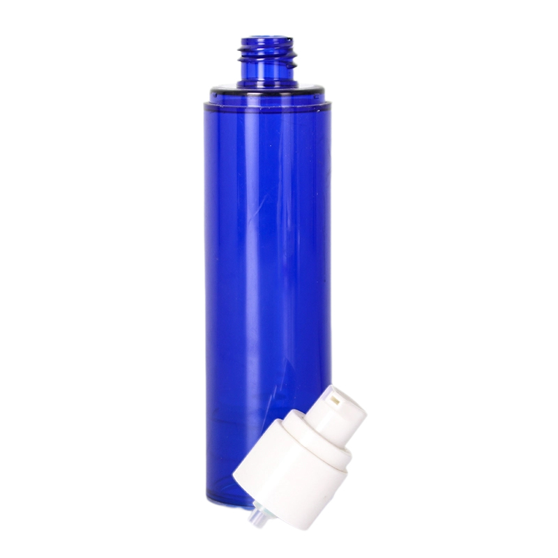 Blau mattierte Plastiklotionsflasche für Bad
