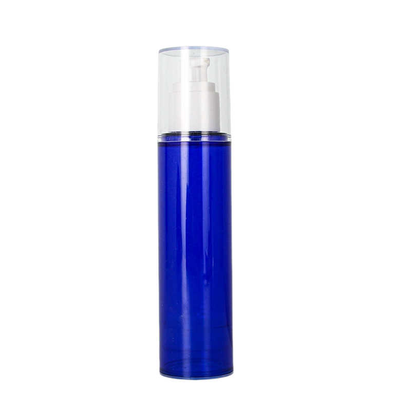 Blau mattierte Plastiklotionsflasche für Bad