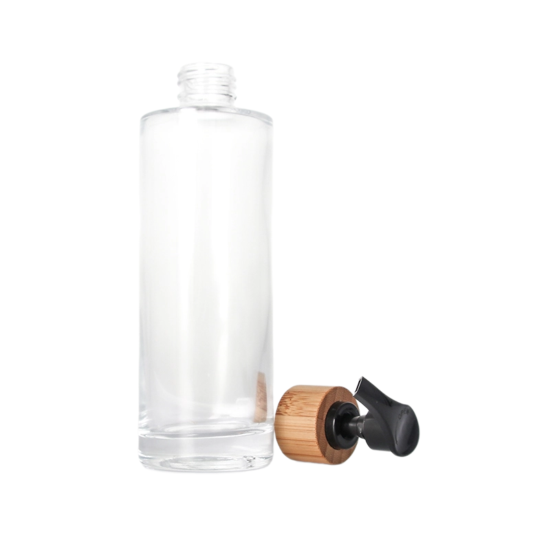 Lotionsflasche aus Glas mit Bambuspumpe